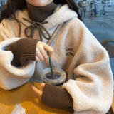 リラックスして快適に着られる!ボアプルオーバーパーカー 韓国ファッション 可愛い | Sibra | 詳細画像1