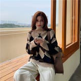 アーガイル柄ハイネックニット 韓国ファッション 韓国 | Sibra | 詳細画像16 
