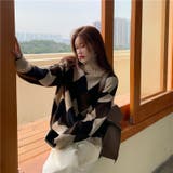 アーガイル柄ハイネックニット 韓国ファッション 韓国 | Sibra | 詳細画像17 