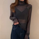 ブラック | 一気にきれいめな雰囲気に。シアートップス 韓国ファッション 透け | Sibra