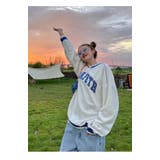 オーバーサイズ長袖ロゴTシャツ 韓国ファッション 長袖 | Sibra | 詳細画像13