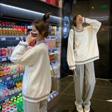 ホワイト | 配色ニットプルオーバー 韓国ファッション 韓国 | Sibra