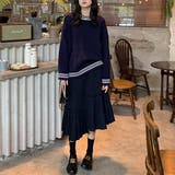 配色ニットプルオーバー 韓国ファッション 韓国 | Sibra | 詳細画像3