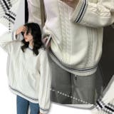 配色ニットプルオーバー 韓国ファッション 韓国 | Sibra | 詳細画像5