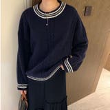 配色ニットプルオーバー 韓国ファッション 韓国 | Sibra | 詳細画像8