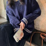 配色ニットプルオーバー 韓国ファッション 韓国 | Sibra | 詳細画像9