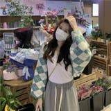アーガイル柄カーディガン 韓国ファッション オシャレ | Sibra | 詳細画像20