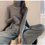 ハイネックニット 韓国ファッション ワンカラー | Sibra | 詳細画像14 