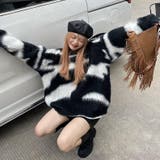 ニットプルオーバー 韓国ファッション ブラック | Sibra | 詳細画像10