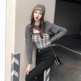 2点セット ニットトップス+キャミ 韓国ファッション | Sibra | 詳細画像6 