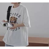 ルーズシルエットプリントTシャツ 韓国ファッション カジュアル | Sibra | 詳細画像2