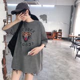 ルーズシルエットプリントTシャツ 韓国ファッション カジュアル | Sibra | 詳細画像13
