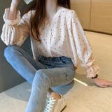 Vネックブラウス 韓国ファッション 人気 | Sibra | 詳細画像9