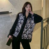 ニュアンスアート柄配色シャツ 韓国ファッション 夏服 | Sibra | 詳細画像2 