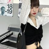ドッキングトップス 韓国ファッション 白 | Sibra | 詳細画像5 