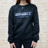 ブラック | クルーネックスウェットシャツ 韓国ファッション 人気アイテム | Sibra