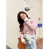 フラワ-柄ニットプルオーバー 韓国ファッション 可愛い | Sibra | 詳細画像4