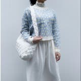 フラワ-柄ニットプルオーバー 韓国ファッション 可愛い | Sibra | 詳細画像15