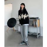 ビッグシルエット クルーネックニットプルオーバー 韓国ファッション | Sibra | 詳細画像10