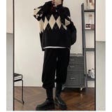 ビッグシルエット クルーネックニットプルオーバー 韓国ファッション | Sibra | 詳細画像15