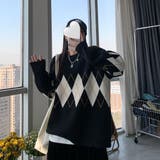 ビッグシルエット クルーネックニットプルオーバー 韓国ファッション | Sibra | 詳細画像7