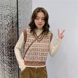 Vネックニットベスト 韓国ファッション 人気アイテム | Sibra | 詳細画像17
