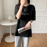 即効カジュアル感。ロゴTシャツ オーバーサイズ 韓国ファッション | Sibra | 詳細画像33 