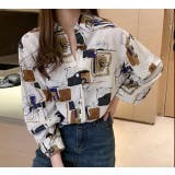 プリントシャツ長袖 柄シャツ  レトロ デザインシャツ | Sibra | 詳細画像6 