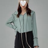 ミント | polo衿トップス 柔らか 韓国ファッション | Sibra