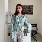 polo衿トップス 柔らか 韓国ファッション | Sibra | 詳細画像2 
