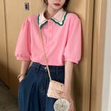 半袖polo衿Tシャツ 韓国ファッション トップス | Sibra | 詳細画像1 