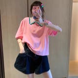 半袖polo衿Tシャツ 韓国ファッション トップス | Sibra | 詳細画像3 