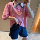 半袖polo衿Tシャツ 韓国ファッション トップス | Sibra | 詳細画像4 