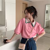 半袖polo衿Tシャツ 韓国ファッション トップス | Sibra | 詳細画像6 