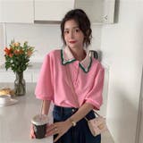 半袖polo衿Tシャツ 韓国ファッション トップス | Sibra | 詳細画像8 