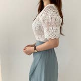 ショート丈半袖カーディガン 韓国ファッション レース | Sibra | 詳細画像3
