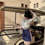 ショート丈polo衿ニットトップス 韓国ファッション 夏服 | Sibra | 詳細画像11