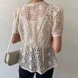 キャミ付き刺繍レースブラウス 韓国ファッション 花柄 | Sibra | 詳細画像4