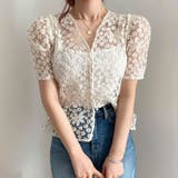 キャミ付き刺繍レースブラウス 韓国ファッション 花柄 | Sibra | 詳細画像38