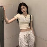 アイボリー | ショート丈半袖Tシャツ 韓国ファッション 夏服 | Sibra