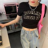 ショート丈半袖Tシャツ 韓国ファッション 夏服 | Sibra | 詳細画像4