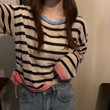 透かしニットトップス 韓国ファッション 夏服 | Sibra | 詳細画像10