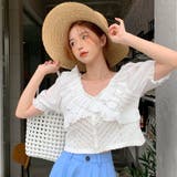 フリルニットトップス 韓国ファッション 夏服 | Sibra | 詳細画像10