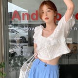 フリルニットトップス 韓国ファッション 夏服 | Sibra | 詳細画像12