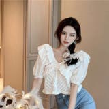 フリルニットトップス 韓国ファッション 夏服 | Sibra | 詳細画像23