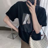 ブラック | コットン100%オーバーサイズプリントTシャツ 韓国ファッション 夏服 | Sibra