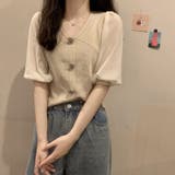 ニットブラウス 韓国ファッション 夏服 | Sibra | 詳細画像8