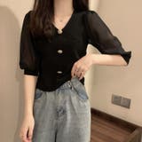 ニットブラウス 韓国ファッション 夏服 | Sibra | 詳細画像2