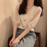 ニットブラウス 韓国ファッション 夏服 | Sibra | 詳細画像3