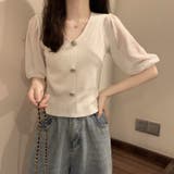ニットブラウス 韓国ファッション 夏服 | Sibra | 詳細画像1